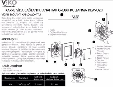 Viko Karre Tek Düğmeli Jaluzi Kumanda Anahtarı Beyaz Mekanizma + Kapak 90967072