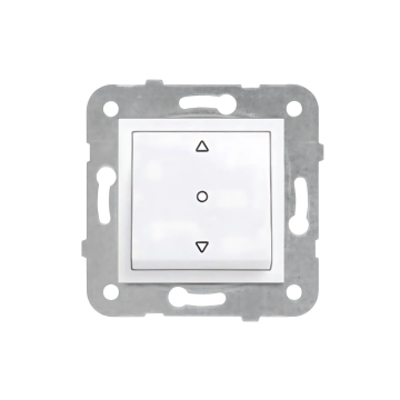 Viko Karre Tek Düğmeli Jaluzi Kumanda Anahtarı Beyaz Mekanizma + Kapak 90967072