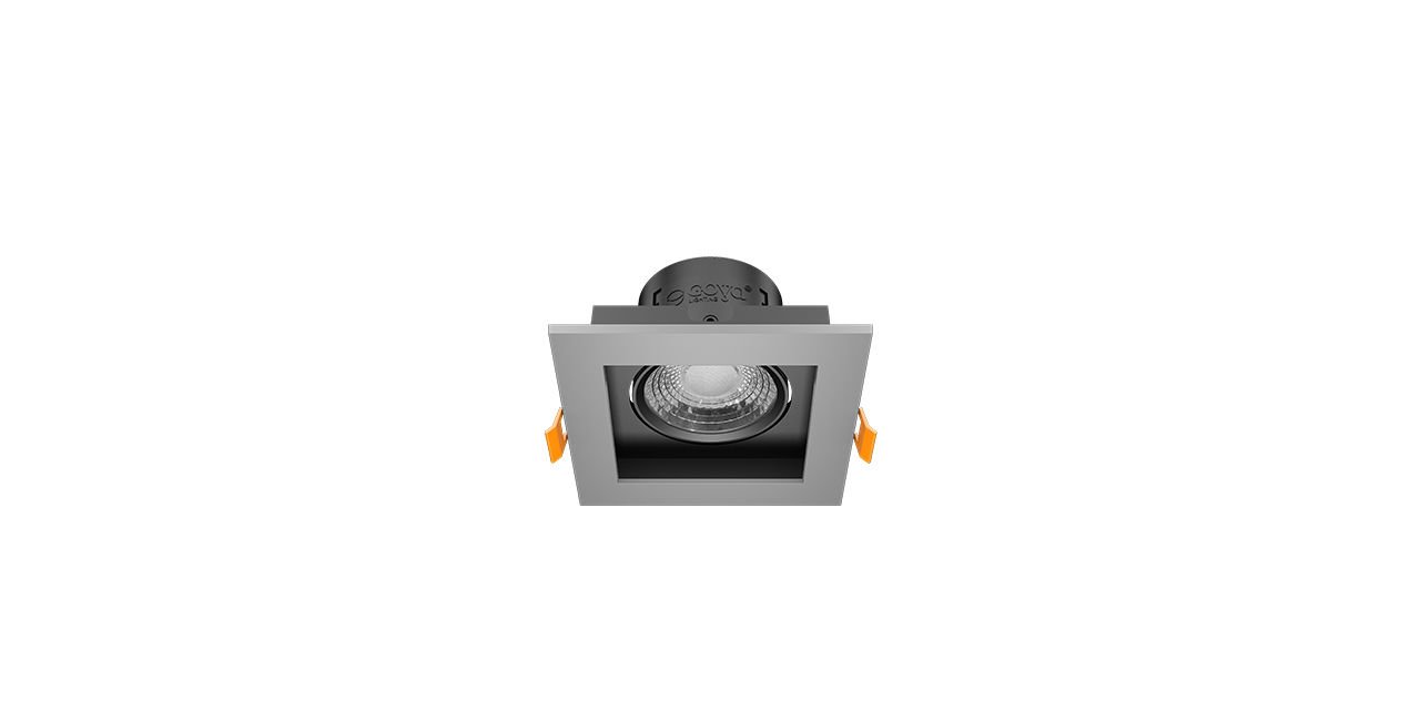 Goya 8 Watt Kare Dimlenebilir Samsung Ledli Spot Armatür GY 1742-8 3000  K (Gün Işığı) - Siyah - Titanyum - Dimli