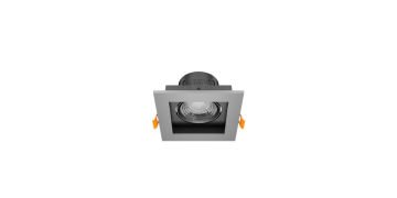 Goya 8 Watt Kare Dimlenebilir Samsung Ledli Spot Armatür GY 1742-8 3000  K (Gün Işığı) - Siyah - Titanyum - Dimli