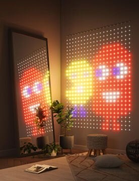 Dijital Bluetooth Bağlantılı Dış Mekan Perde Süsleme 2x2 Metre 400 Ledli Şeffaf Kablo SNC-634-1