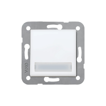 Viko Karre Işıklı Etiketli Zil Anahtarı Beyaz Mekanizma + Kapak 90967027