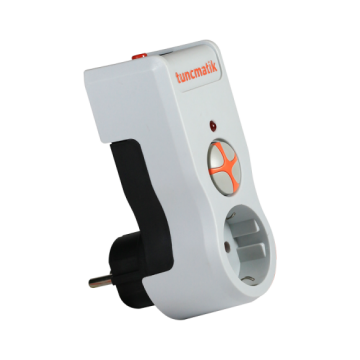 Tunçmatik Tekli Akım Korumalı Priz 1050 Joule Beyaz TSK19019