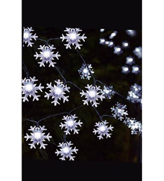 Animasyonlu Kar Tanesi Set Led Yılbaşı Perde Süsü 60-90 Cm 3 Metre Kar tanesi Set Led Ledli Yılbaşı Süsü SNC-617