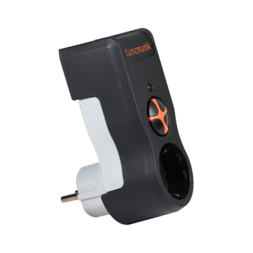 Tunçmatik Tekli Akım Korumalı Priz 1050 Joule Siyah TSK19020