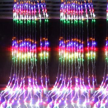 Animasyonlu Akar Perde ve Zemin Yılbaşı Süsü 3x3 Metre 336 Ledli Akar Perde ve Zemin Yılbaşı Ağacı Süsü SNC-633-1