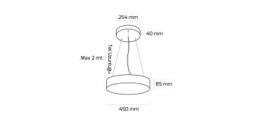 Goya 36 Watt Samsung Ledli Dekoratif Sarkıt Simit Davul Linear Aydınlatma 45CM GY 8113-45