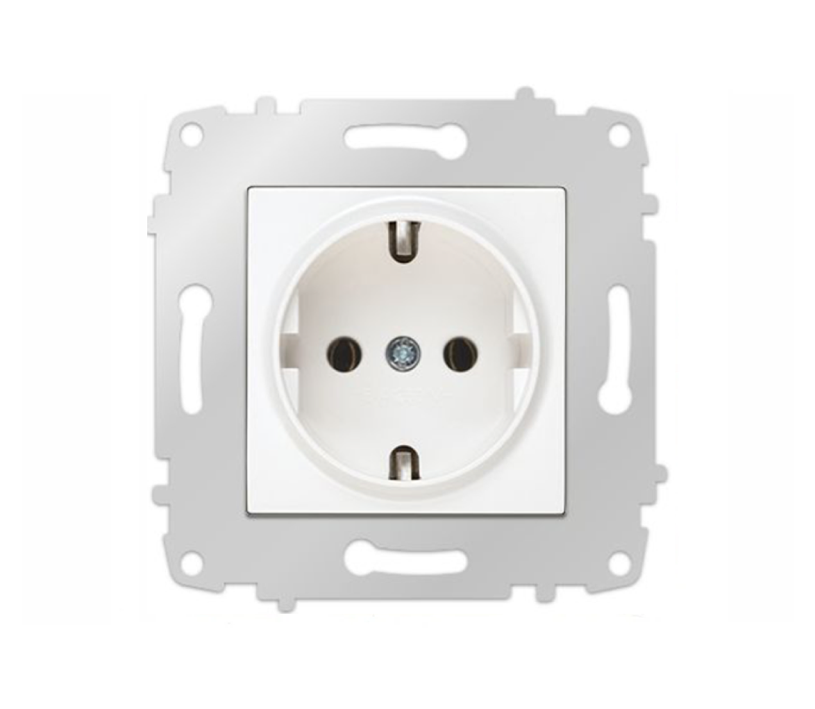 Viko Karre UPS Topraklı Çocuk Korumalı Priz Beyaz Mekanizma + Kapak 90967045