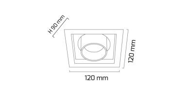 Goya 14 Watt Samsung Ledli Kare Cob Led Spot Mağaza Armatürü GY 3051-14
