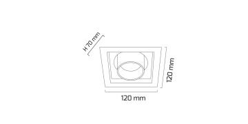 Goya 14 Watt Samsung Ledli Kare Cob Led Spot Mağaza Armatürü GY 3051-14