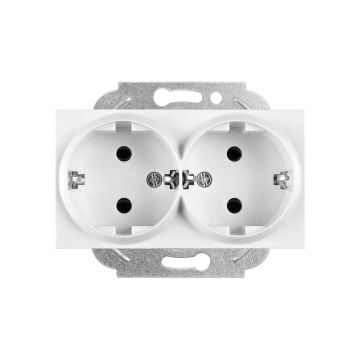 Viko Karre İkili Topraklı Priz Beyaz Mekanizma + Kapak 90967056