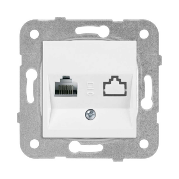 Viko Karre Tekli Data Prizi (RJ45 CAT6) Beyaz Mekanizma + Kapak 90967078
