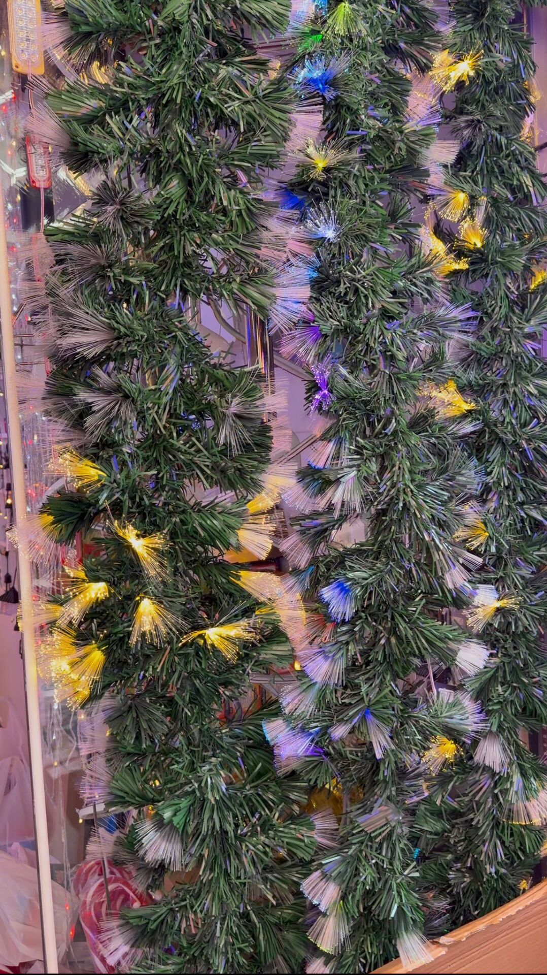 Dış Mekan Fiber Optik Işıklı Garland Dekoratif Yılbaşı Süsü 200Cm snc-816-2