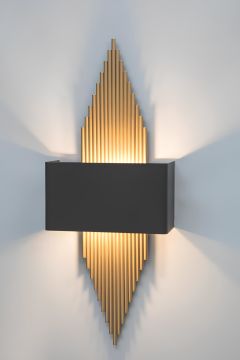 Mızrak Çift Yönlü Dekoratif Led Duvar Aplik Aydınlatma Gold Kasa