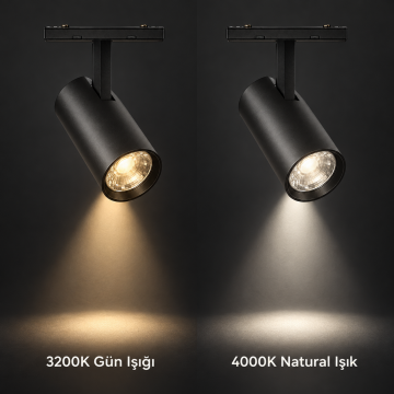 Forlife Magfit FL-6232 20W Spot Magnet Ray Aydınlatma Siyah Kasa