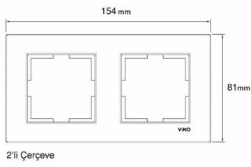 Viko Karre İkili Çerçeve Beyaz 90960201