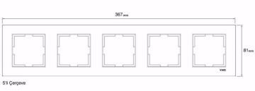 Viko Karre Beşli Çerçeve - Beyaz 90960204