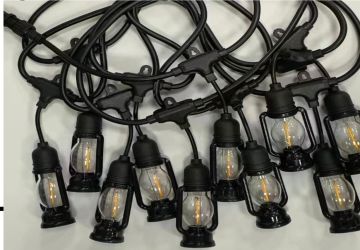 Carnaval Sarkıt Dış Mekan Fener 10 Ledli Yılbaşı Ağaç ve Bahçe Aydınlatma E27 Duylu SNC-720-2