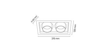 Goya 2x14 Watt Samsung Ledli Kare Cob Led Spot Mağaza Armatürü GY 3052-14