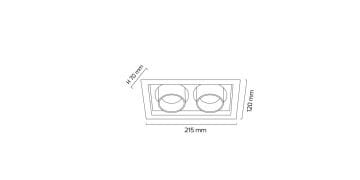 Goya 2x14 Watt Samsung Ledli Kare Cob Led Spot Mağaza Armatürü GY 3052-14