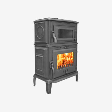 Plazma Lüks Dik Fırınlı Kapalı Döküm Şömine 13 kW Yüksek Isı Verimli