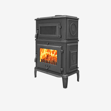 Plazma Lüks Dik Fırınlı Kapalı Döküm Şömine 13 kW Yüksek Isı Verimli