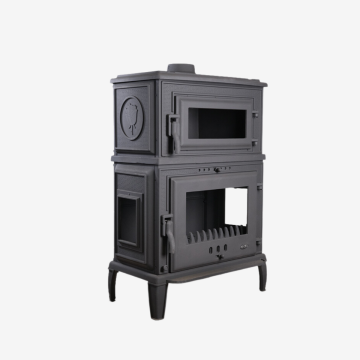 Plazma Lüks Dik Yan Camlı Fırınlı Döküm Şömine 13 kW Yüksek Isı Verimli