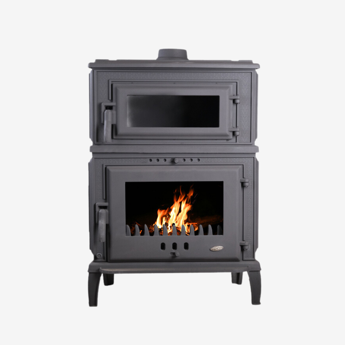 Plazma Lüks Dik Yan Camlı Fırınlı Döküm Şömine 13 kW Yüksek Isı Verimli