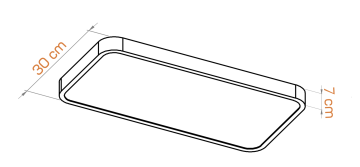 Samsung Led Tridonic Trafolu Sıva Üstü Oval Dikdörtgen Davul Ahşap Linear Armatür 7 Cm Kasa Linear Aydınlatma