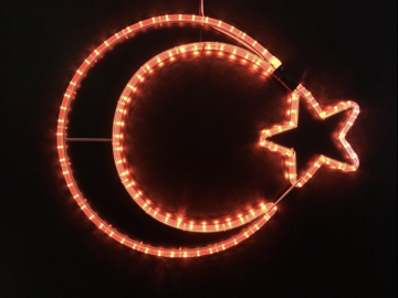 Led Neon Ay Yıldız Dış Mekan Bahçe Yılbaşı Süsleme SNC-804-1