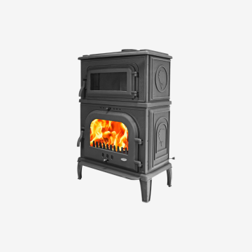 Optima Lüks Dik Fırınlı Kapalı Döküm Şömine 13 kW Yüksek Isı Verimli