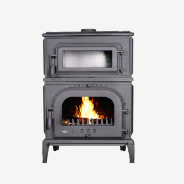 Optima Lüks Dik Yan Camlı Fırınlı Döküm Şömine 13 kW Yüksek Isı Verimli