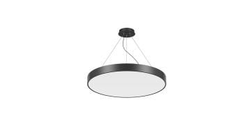 Goya 109 Watt Samsung Ledli Dekoratif Sarkıt Simit Davul Linear Aydınlatma 90CM GY 8113-90 6500K (Beyaz Işık) - Siyah - Sarkıt Montaj