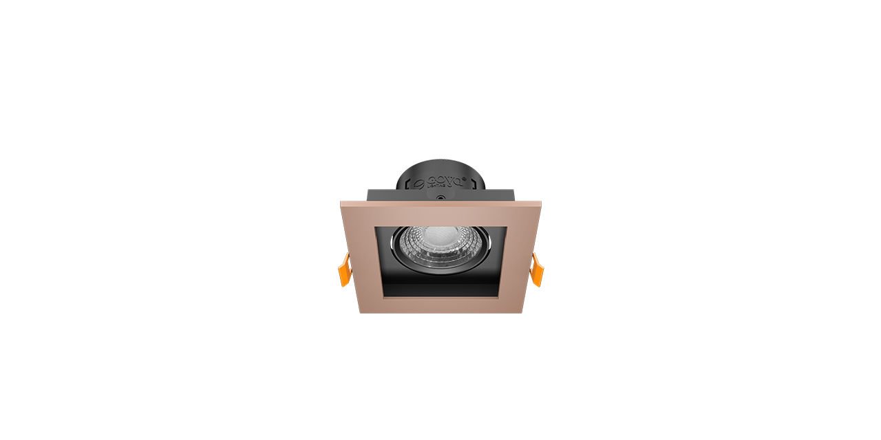 Goya 8 Watt Kare Dimlenebilir Samsung Ledli Spot Armatür GY 1742-8 6500K (Beyaz Işık) - Siyah - Rose - Dimli