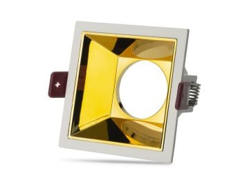 Noas Aras Beyaz - Gold Alüminyum Dekoratif Spot Kare YL60-3404