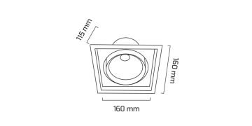 Goya 30 Watt Samsung Ledli Kare Cob Led Spot Mağaza Armatürü GY 3051-30