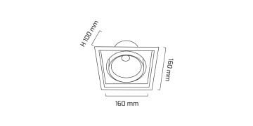 Goya 30 Watt Samsung Ledli Kare Cob Led Spot Mağaza Armatürü GY 3051-30