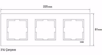Viko Toptan Karre Üçlü Çerçeve 120'li Paket 90960202