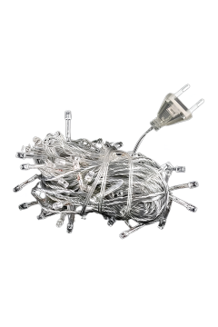 Yılbaşı Ağacı Süsü 10 Metre 100 Ledli Yılbaşı Süsleme Fiş Tipi Şeffaf Kablo SNC-201