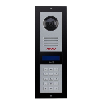Audio 7'' 4 Daire Mekanik Butonlu Siyah Gövde Görüntülü Diafon Paketi
