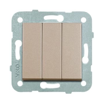 Viko Artline Novella Üçlü Anahtar Mekanizma + Kapak 92605368 Bronz