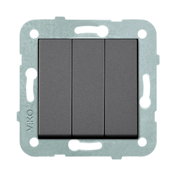 Viko Artline Novella Üçlü Anahtar Mekanizma + Kapak 92605368 Füme