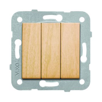 Viko Artline Novella Üçlü Anahtar Mekanizma + Kapak 92605368 Kayın
