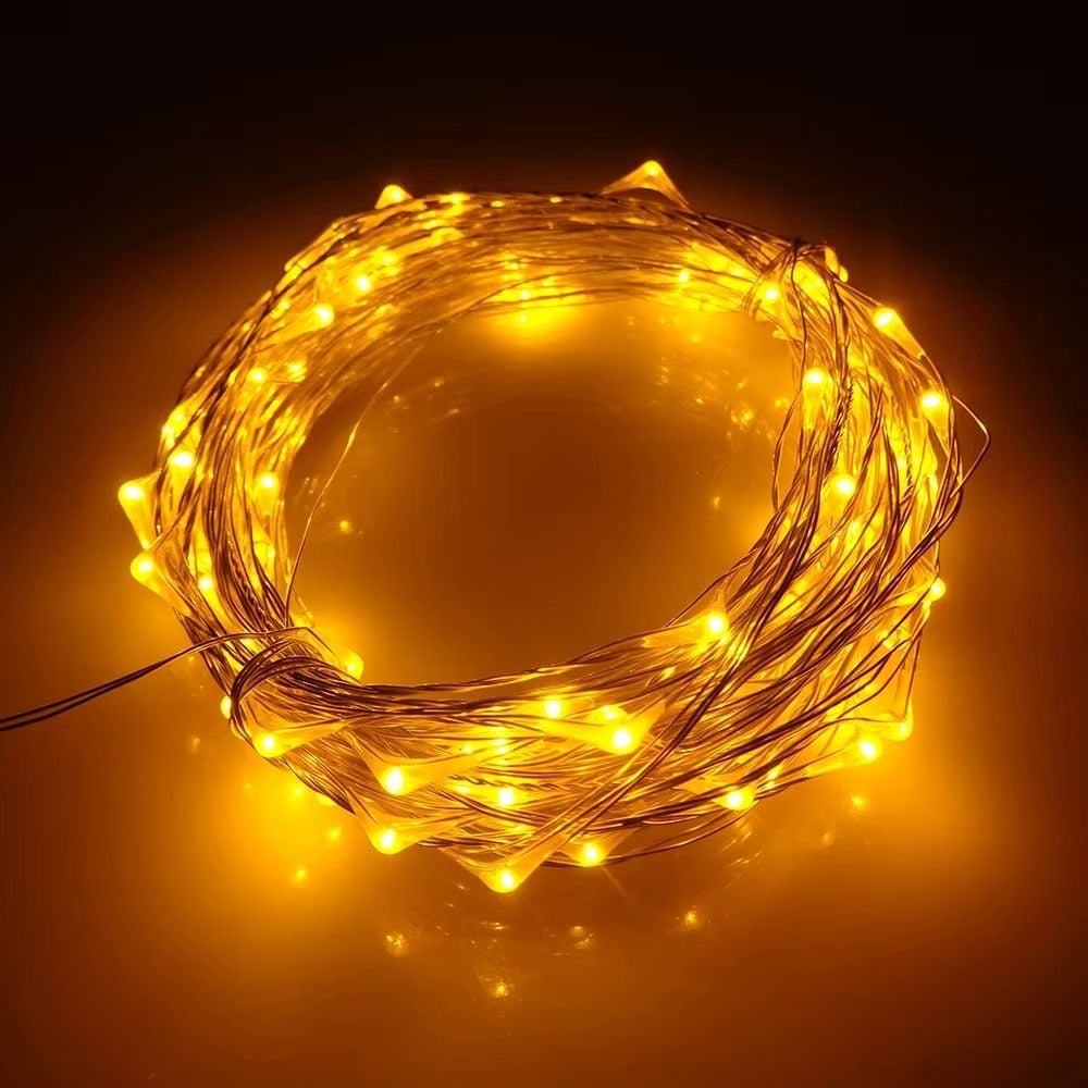 Fişli Peri Led Yılbaşı Ağacı Süsü 10 Metre Tel Peri Led Yılbaşı Süsleme SNC-212