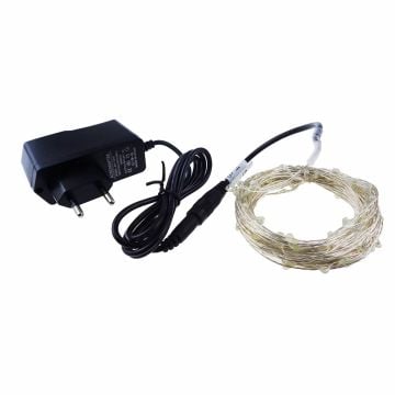 Fişli Peri Led Yılbaşı Ağacı Süsü 10 Metre Tel Peri Led Yılbaşı Süsleme SNC-212