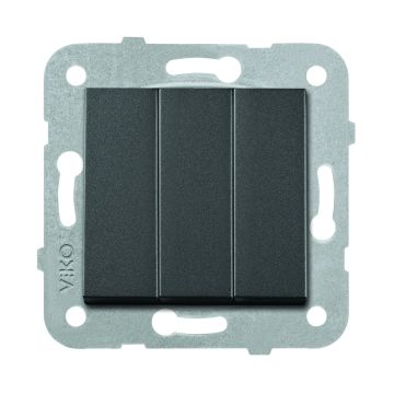 Viko Artline Novella Üçlü Anahtar Mekanizma + Kapak 92605368 Siyah