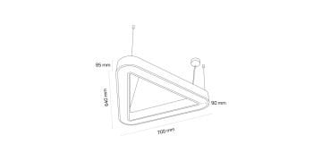 Goya 36 Watt Samsung Ledli Dekoratif Sarkıt Üçgen Linear Aydınlatma 60CM GY 8116-60