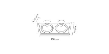 Goya 2x30 Watt Samsung Ledli Kare Cob Led Spot Mağaza Armatürü GY 3052-30