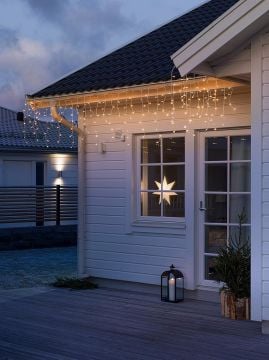 Saçak Karma Işık Flaşlı Led Yılbaşı Süsü 2 Metre 144 Ledli Yılbaşı Ağacı Süsü Beyaz Kablo SNC-514-1