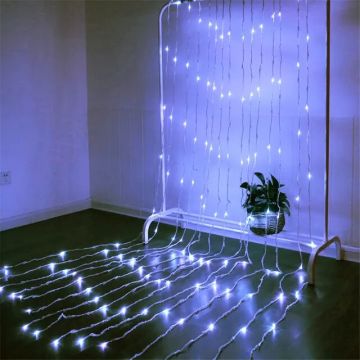 Animasyonlu Akar Perde ve Zemin Yılbaşı Süsü 1x3 Metre 560 Ledli Akar Perde ve Zemin Yılbaşı Ağacı Süsü SNC-631-1